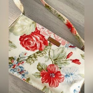 FOSSIL | Grannycore Spring Floral Canvas Straw Shoulder Bag